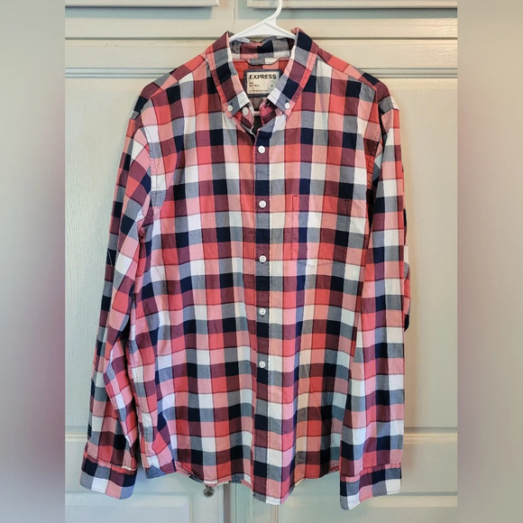 Lot of 2 - Express Mens Button Up Shirts - Picture 1 of 4